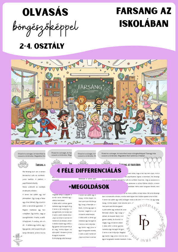 Farsang az iskolában 2-4. osztály