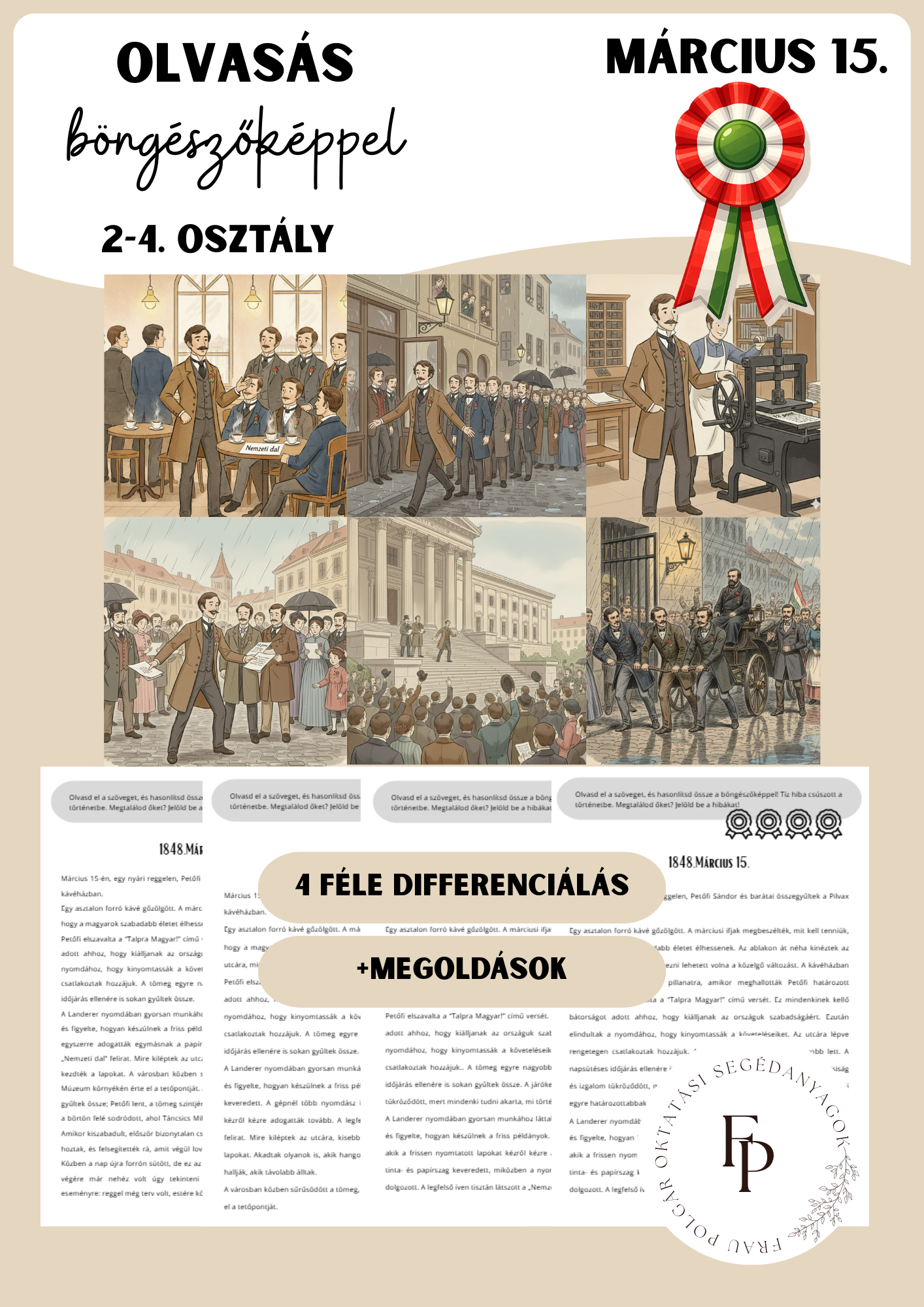 Böngésző olvasás 2-4. osztály – 1848. március 15.