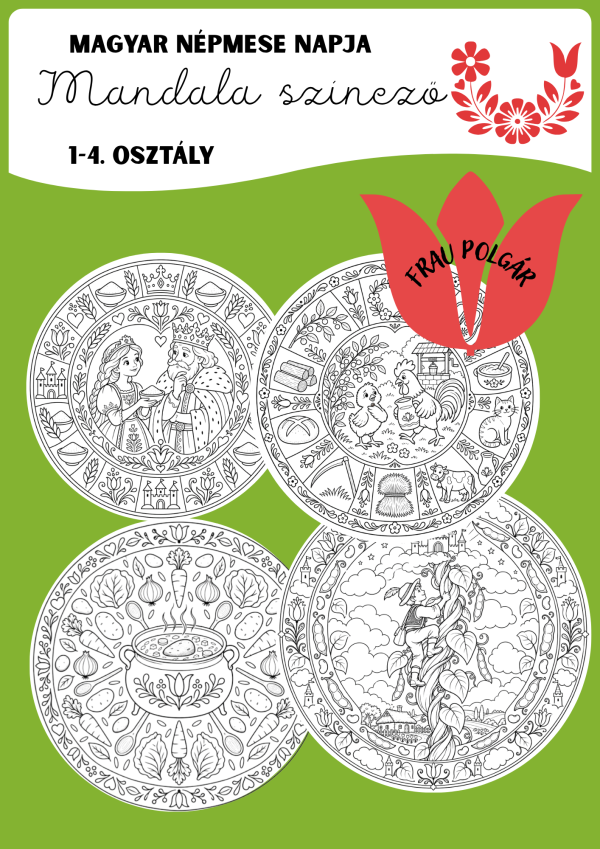 Népmese Mandala Magyar Népmese Napja - népmese mandala színező